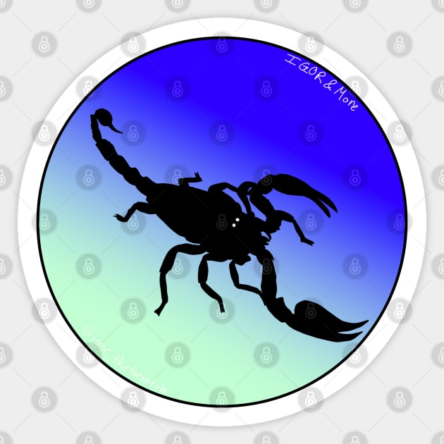 Scorpion Mint Green/Blue Gradient Sticker by IgorAndMore